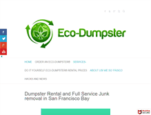Tablet Screenshot of eco-dumpster.com